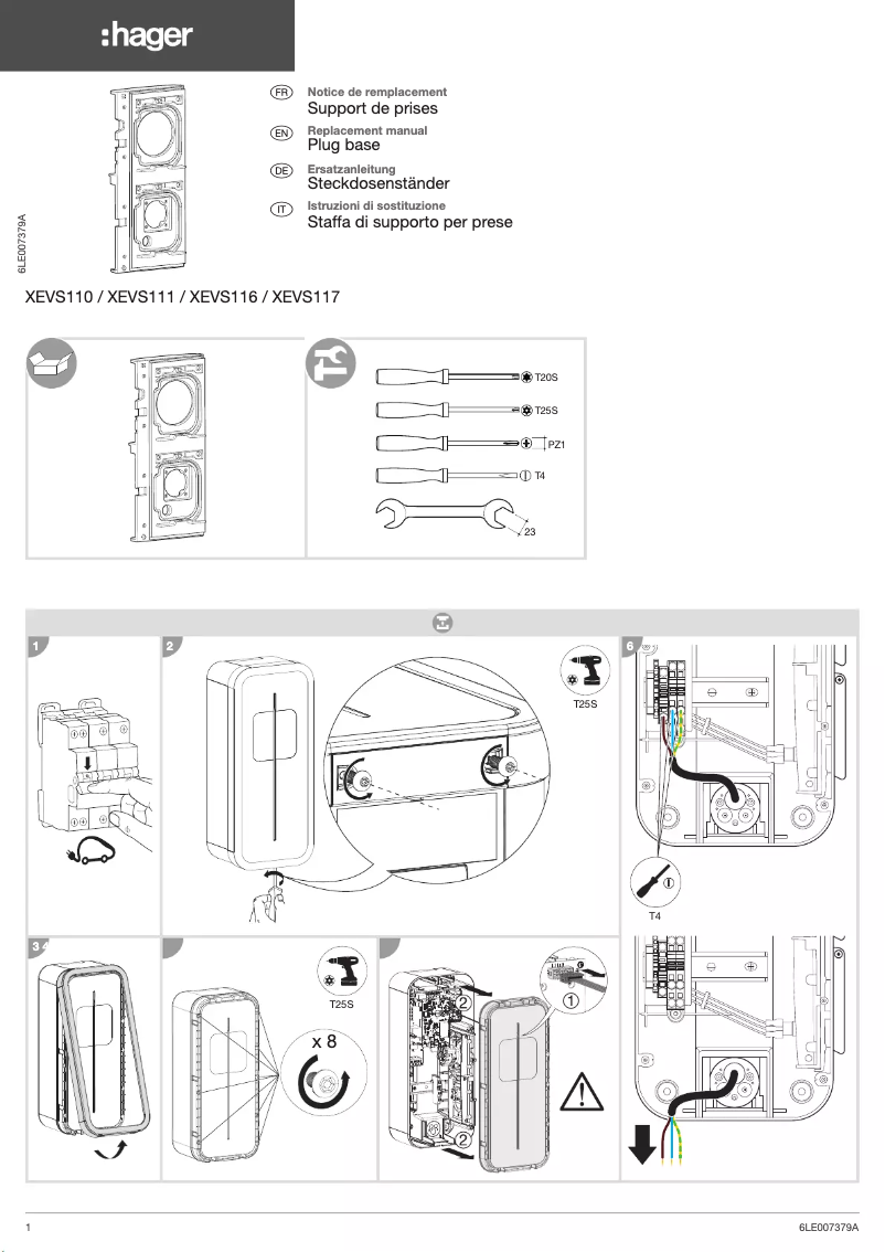 Page n°1 - Manuel utilisateur Hager XEVS117