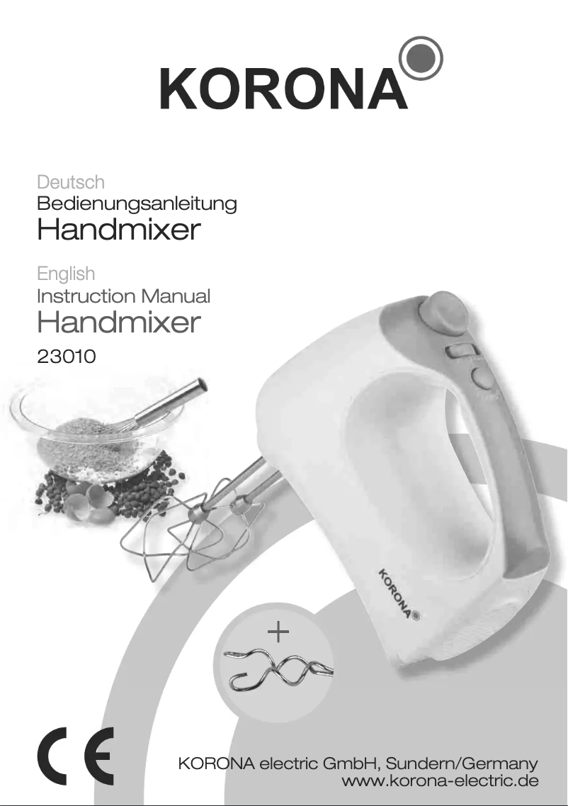 Page n°1 - Manuel utilisateur Korona 23010