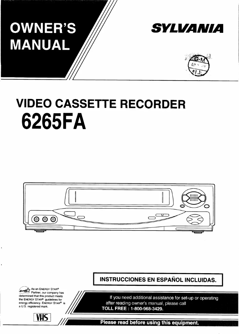 Page n°1 - Manuel utilisateur Sylvania 6265FA