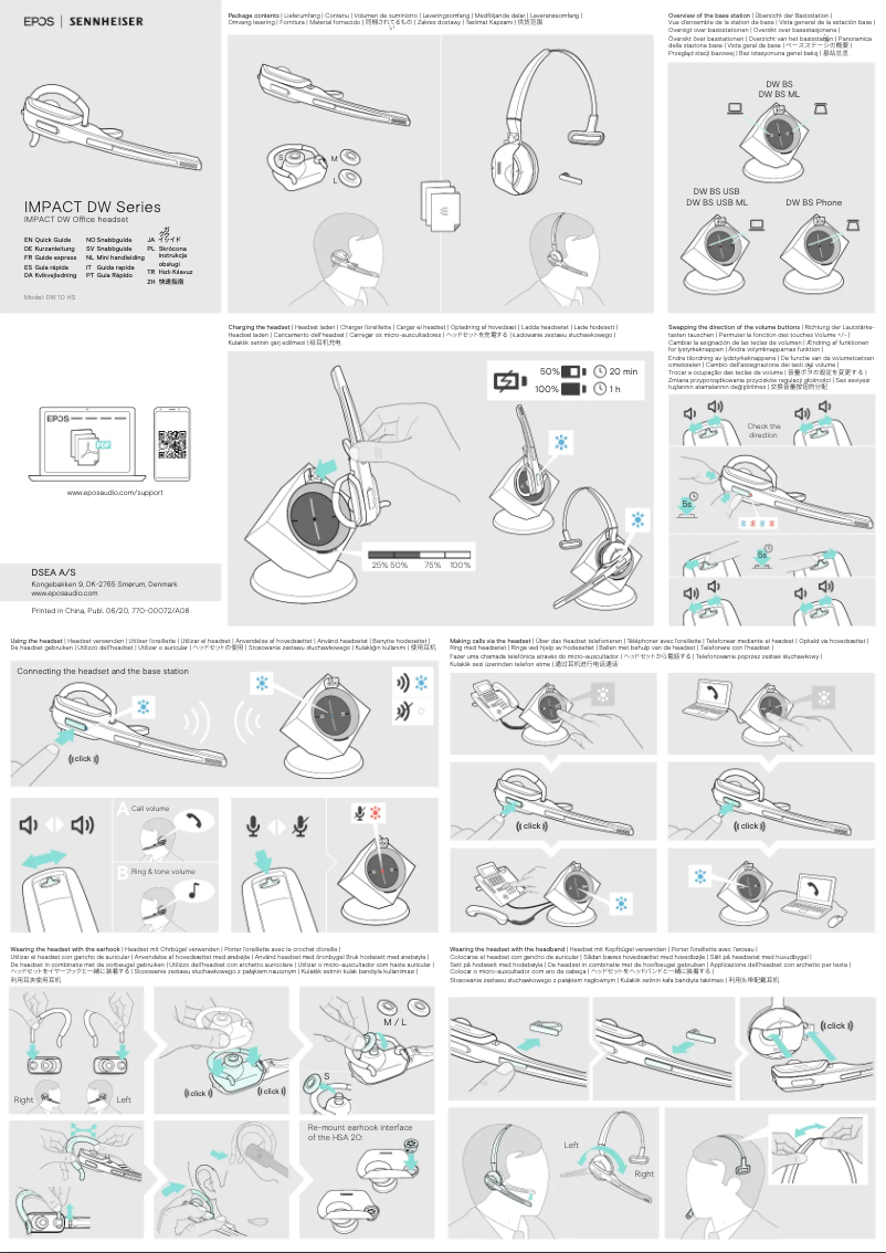 Page 1 de la notice Manuel utilisateur Sennheiser IMPACT DW Office ML