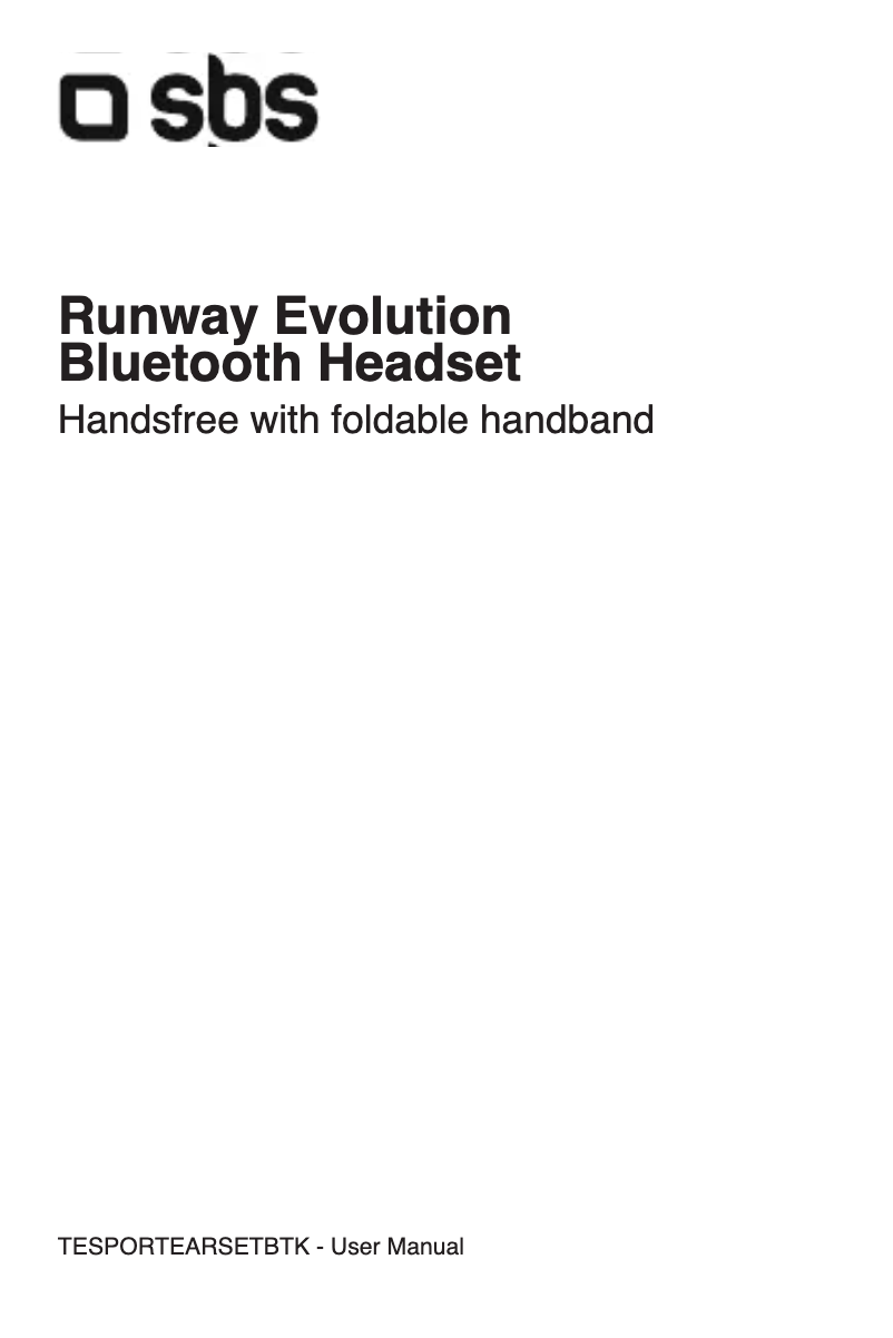 Page 1 de la notice Manuel utilisateur SBS Runway Evolution