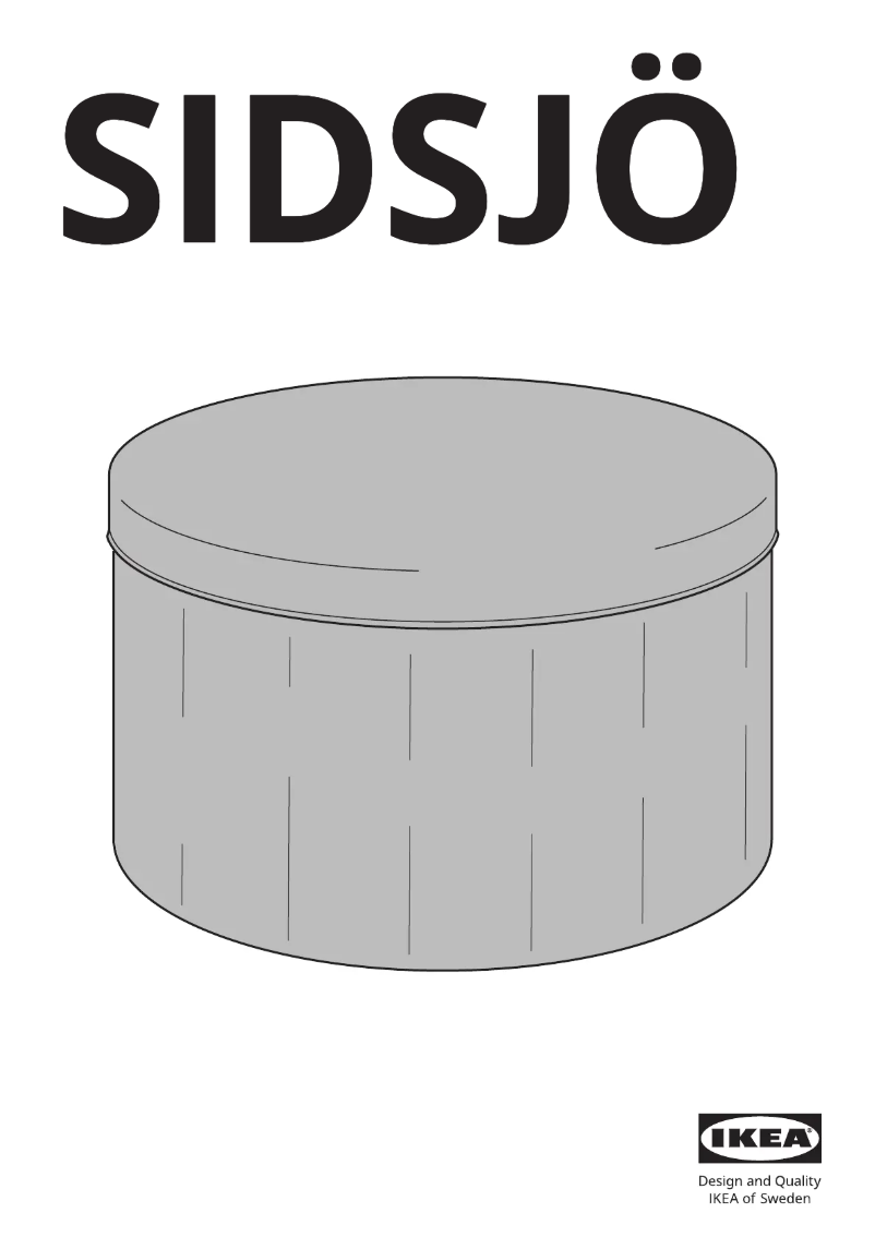 Page 1 de la notice Manuel utilisateur Ikea SIDSJÖ 805.702.42