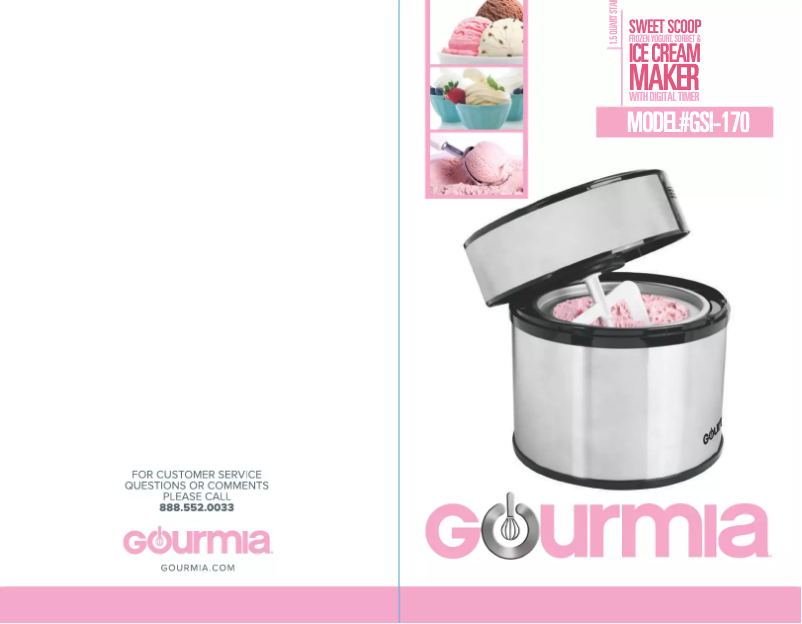 Page n°1 - Manuel utilisateur Gourmia GSI170