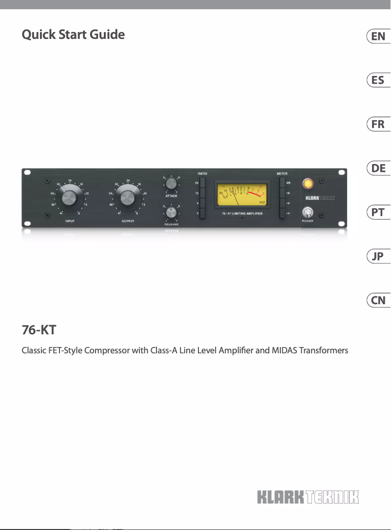 Image de la première page du manuel de l'appareil 76-KT