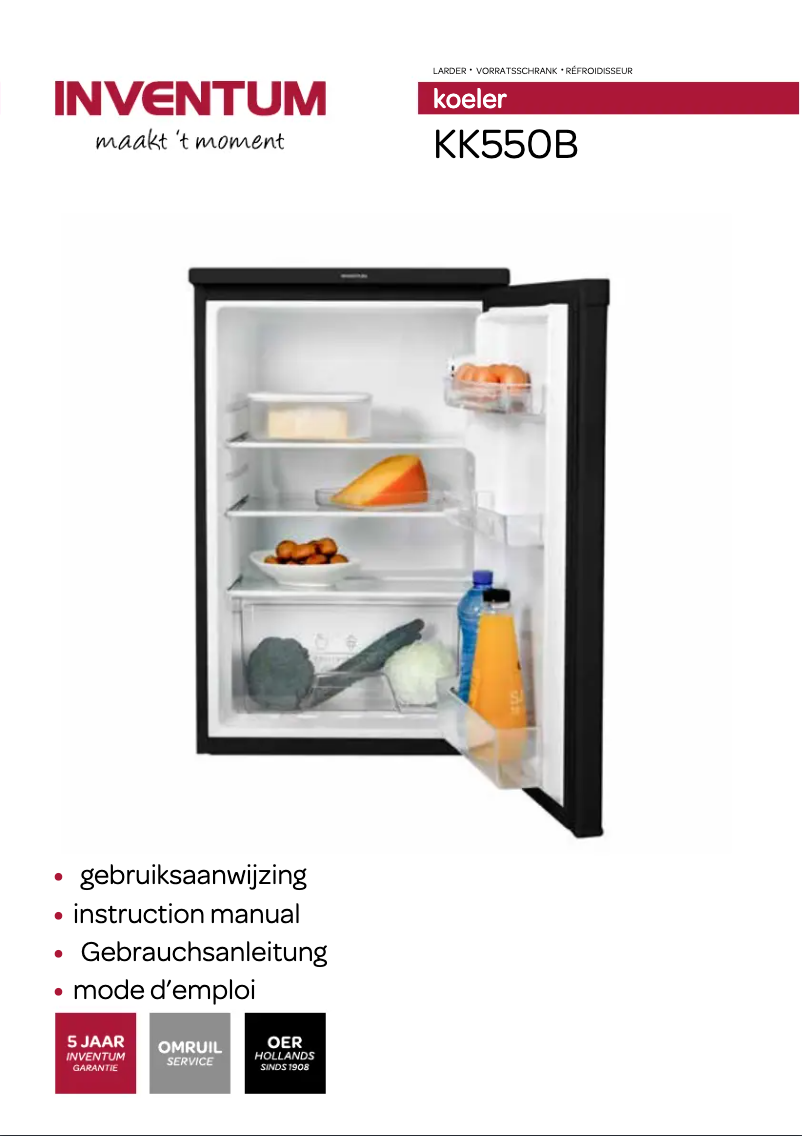 Page 1 de la notice Manuel utilisateur Inventum KK550B