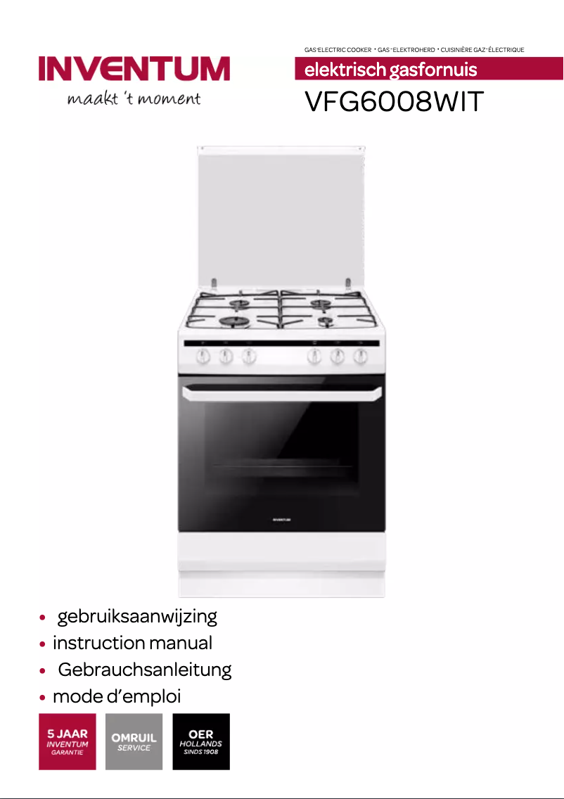 Image de la première page du manuel de l'appareil VFG6008WIT