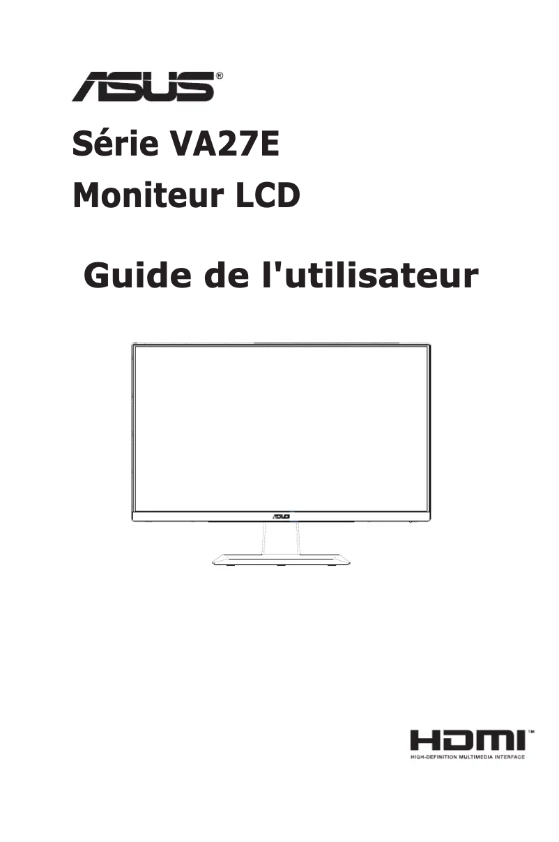 Page 1 de la notice Manuel utilisateur Asus VA27EHEY