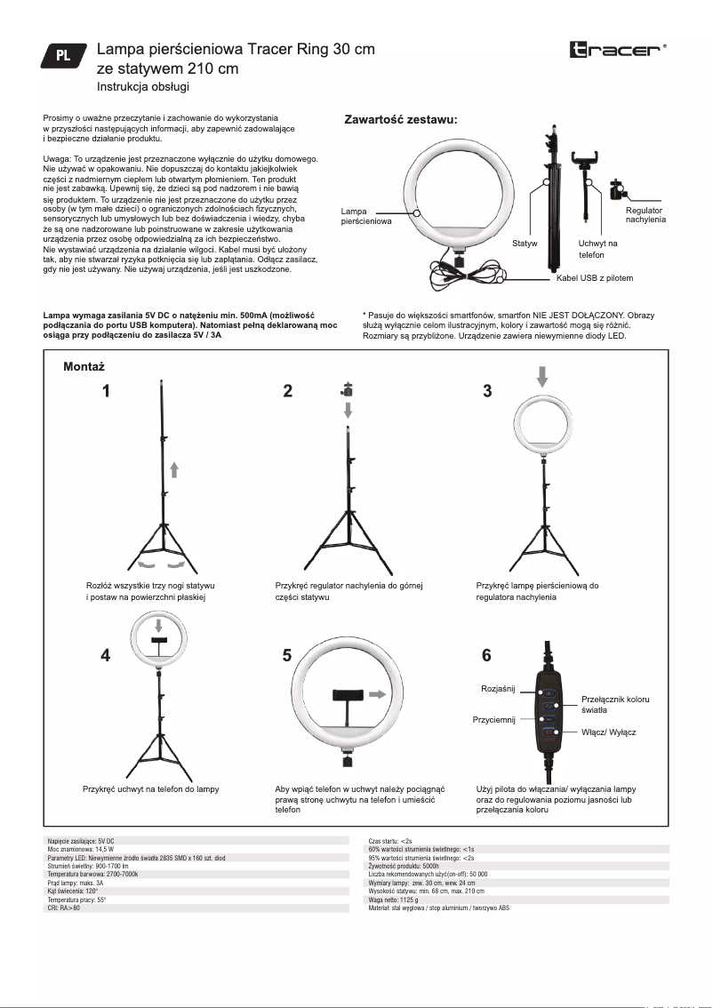Page 1 de la notice Manuel utilisateur Tracer Ring