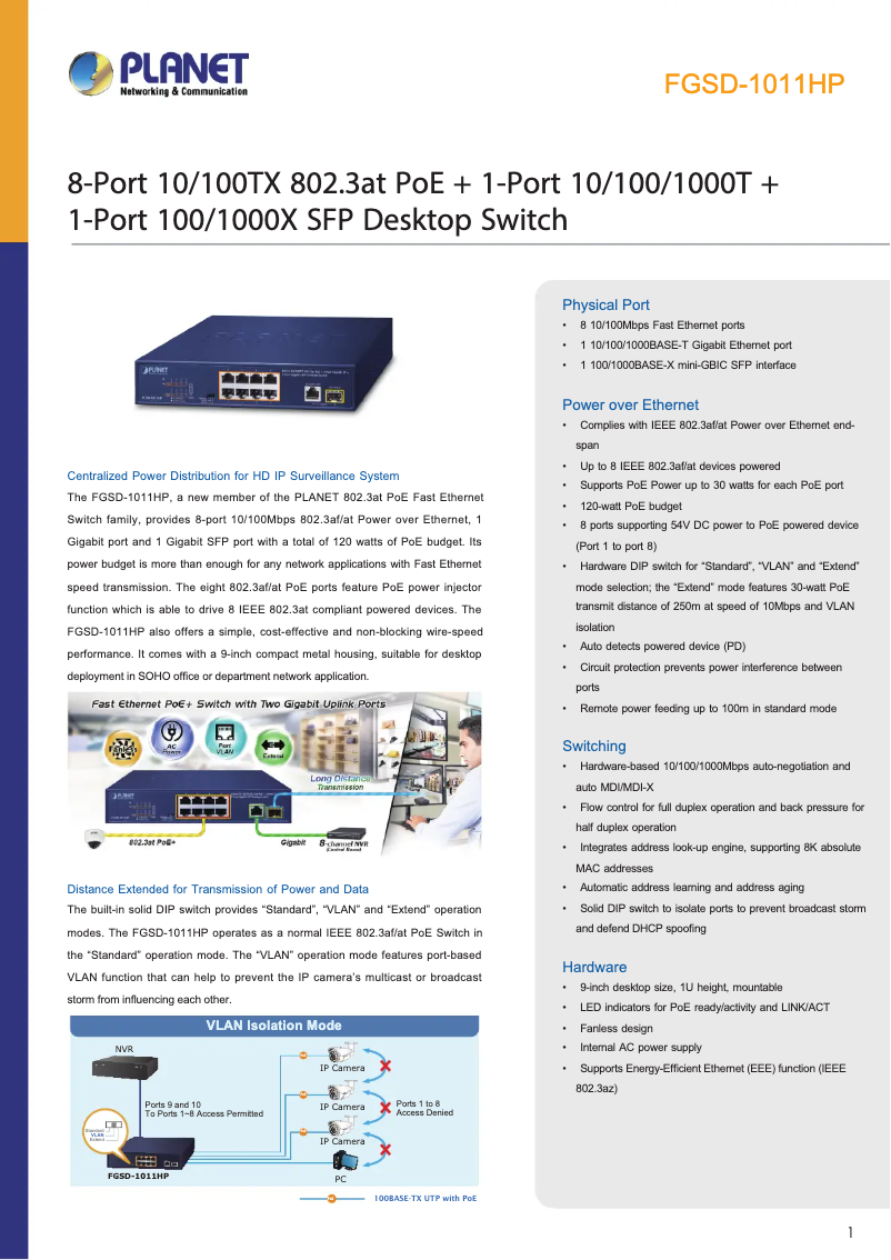 Image de la première page du manuel de l'appareil FGSD-1011HP