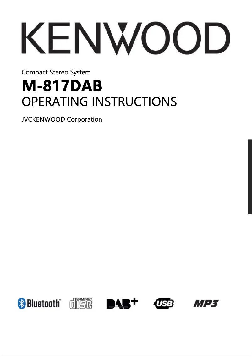Image de la première page du manuel de l'appareil M-817DAB-B
