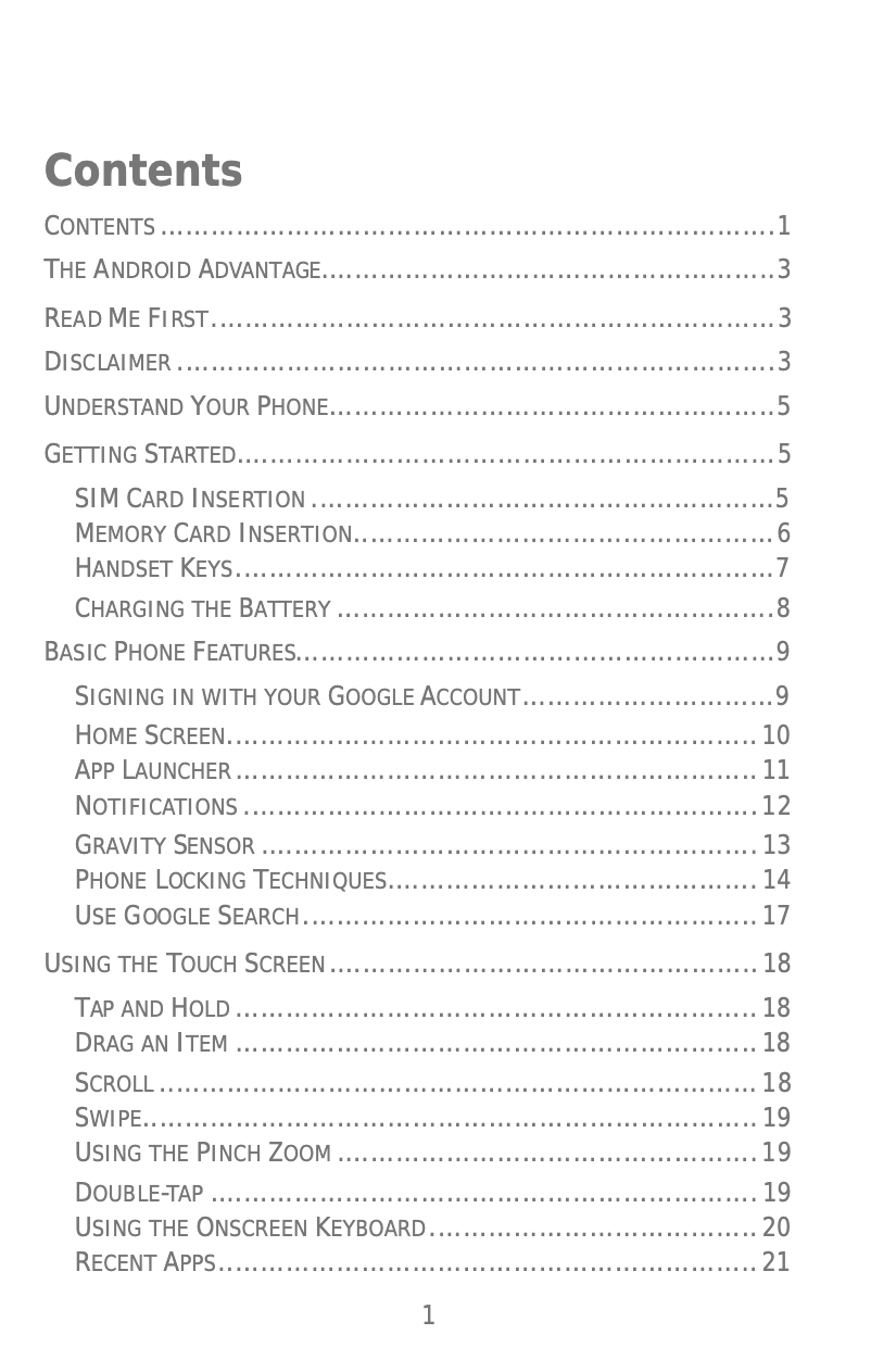 Page 1 de la notice Manuel utilisateur Micromax Bolt A82