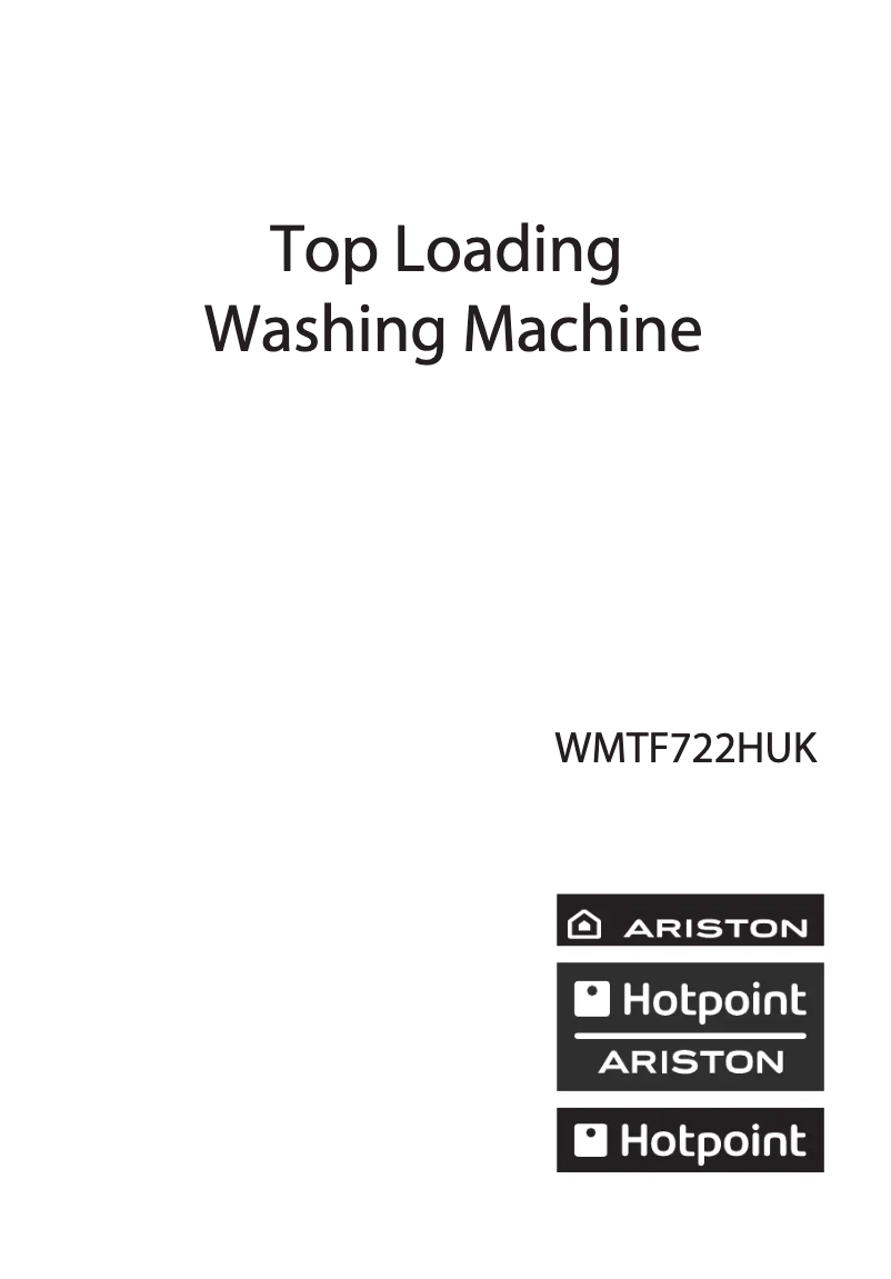 Page 1 de la notice Manuel utilisateur Hotpoint WMTF 722 H UK