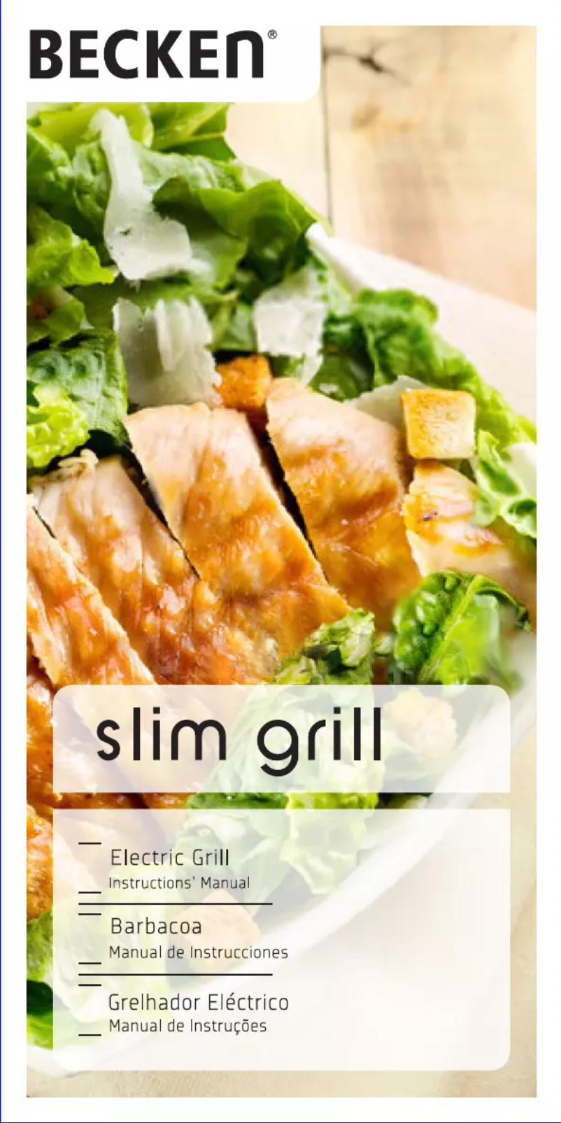 Página 1 del manual Manual de usuario Becken Slim Grill