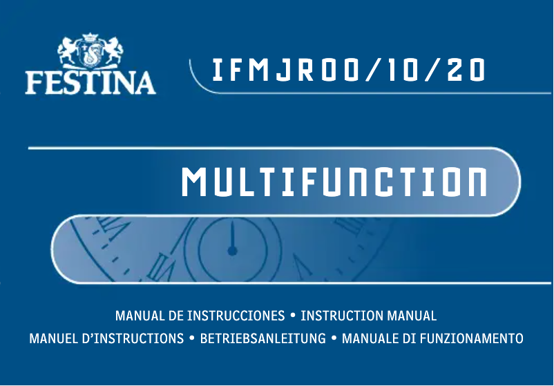 Page 1 de la notice Manuel utilisateur Festina IFM JR 10