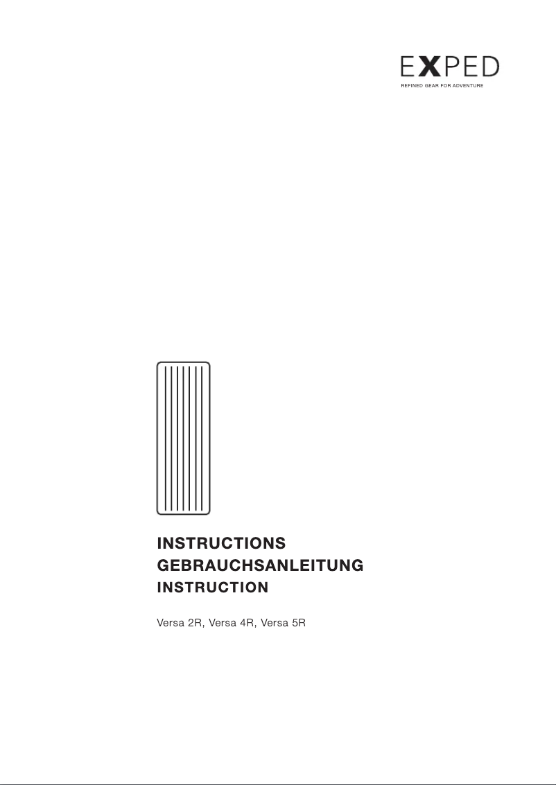 Page 1 de la notice Manuel utilisateur Exped Versa 5R