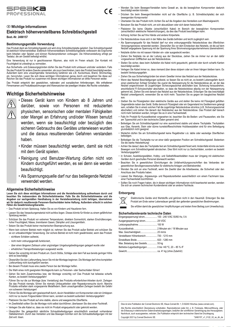 Image de la première page du manuel de l'appareil SP-EGD-300