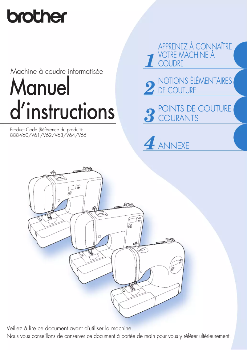 Page n°1 - Manuel utilisateur Brother FS70WT