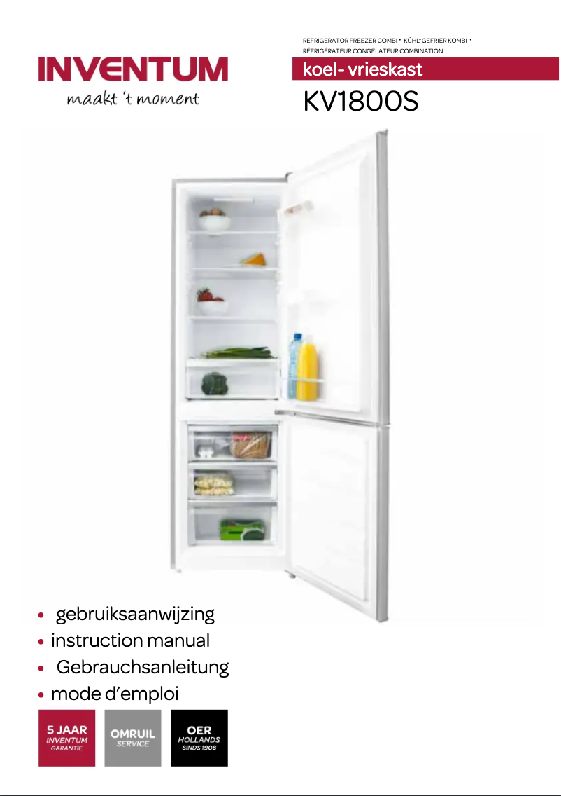Page n°1 - Manuel utilisateur Inventum KV1800S