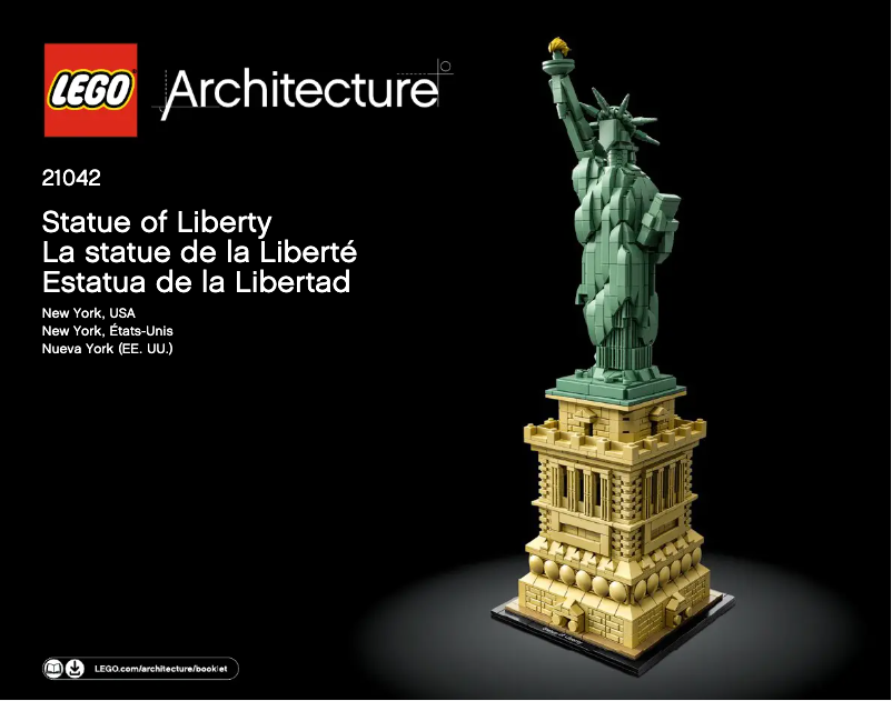 Page 1 de la notice Manuel utilisateur Lego Statue of Liberty 21042