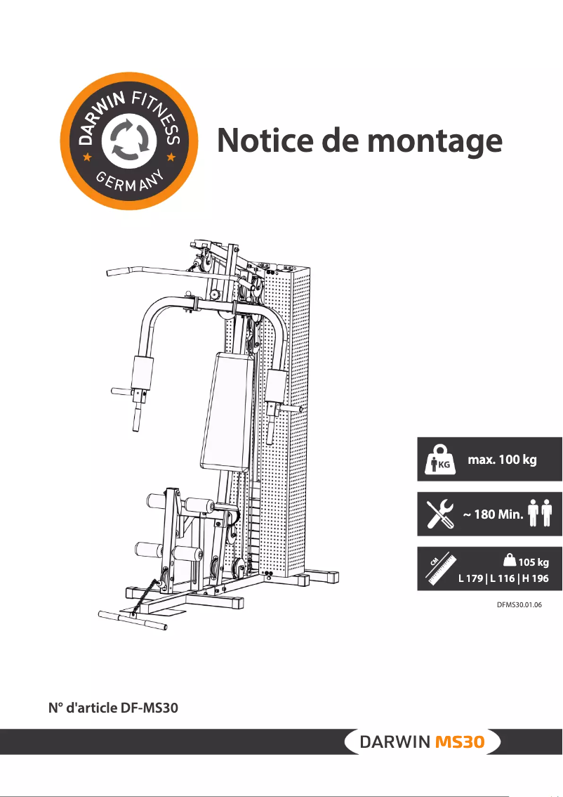 Page n°1 - Manuel utilisateur Darwin MS30