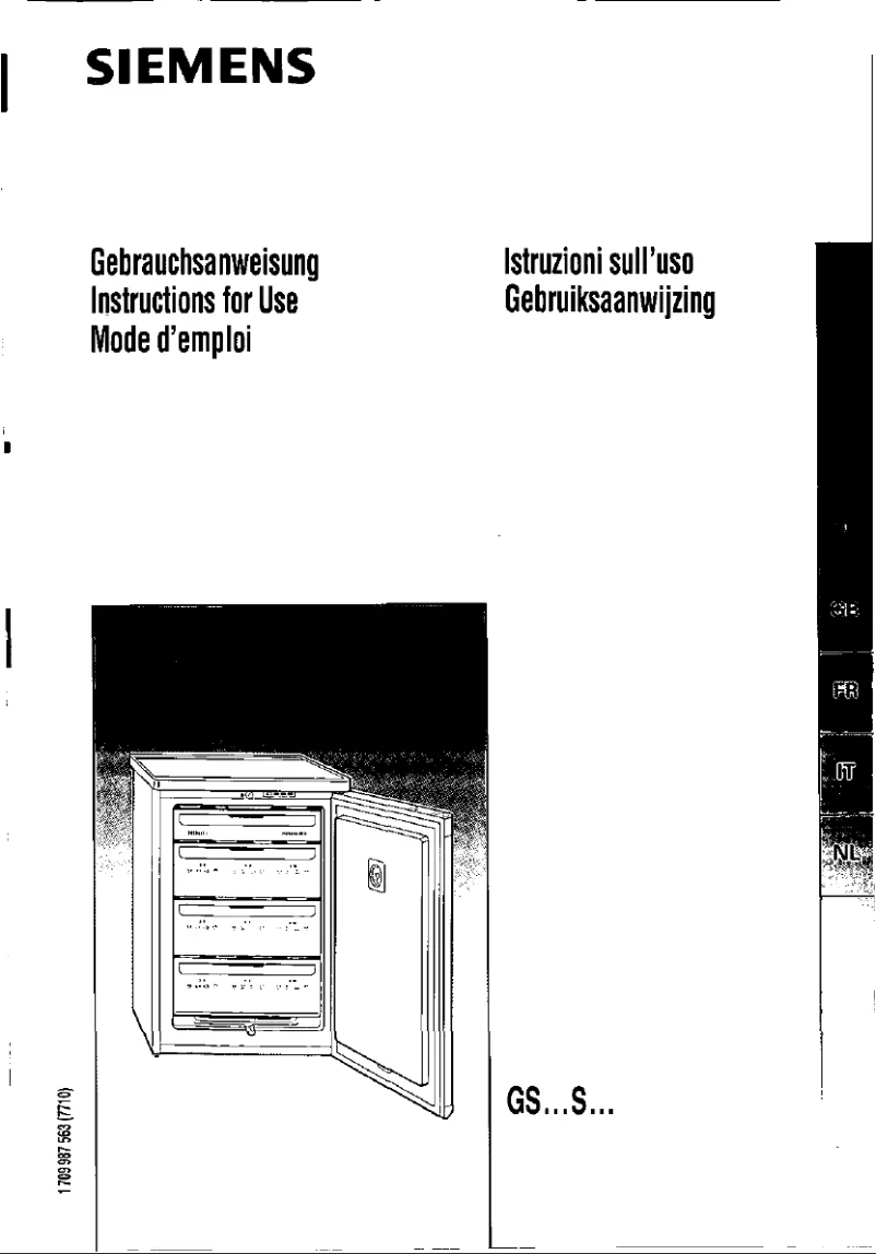 Page 1 de la notice Manuel utilisateur Siemens GS12S493GB