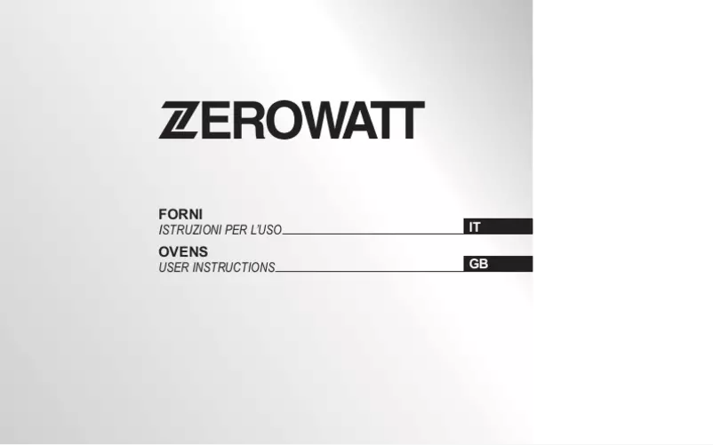 Page n°1 - Manuel utilisateur Zerowatt ZFFS100NX/E