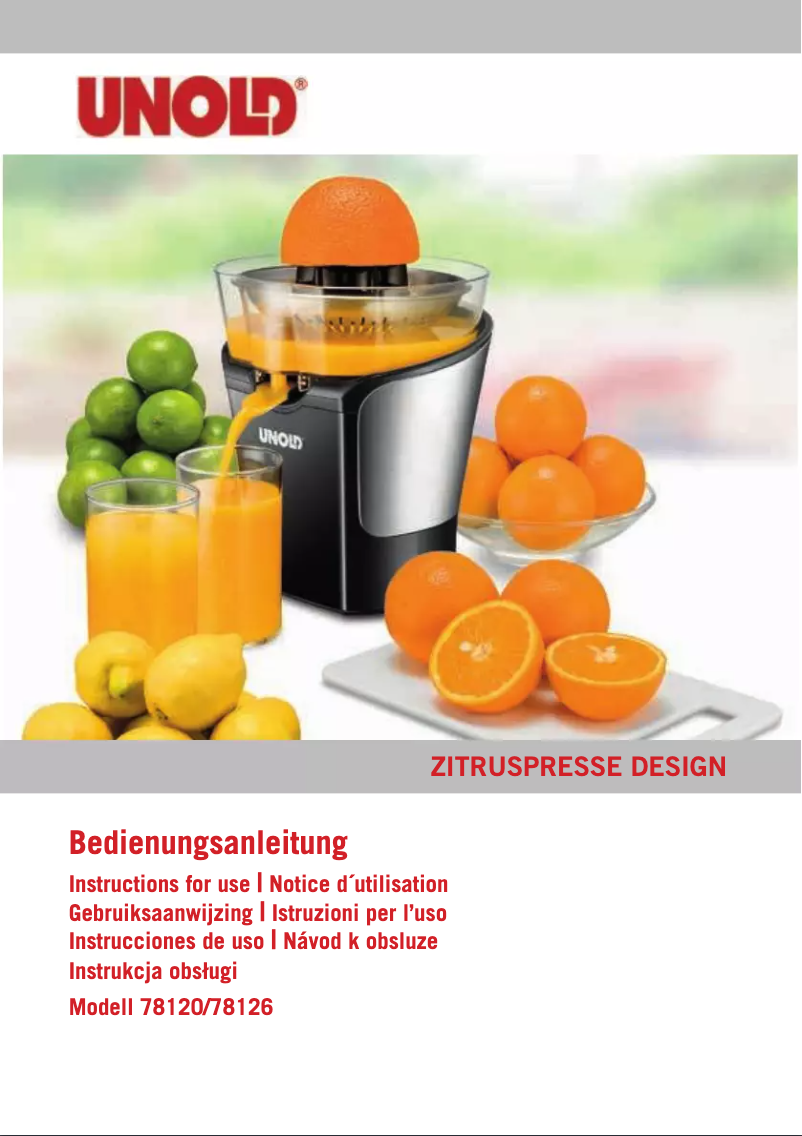Page 1 de la notice Manuel utilisateur Unold 78120