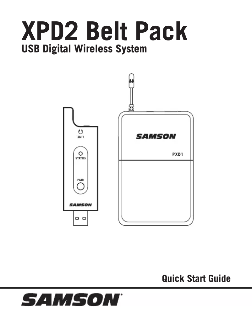 Image de la première page du manuel de l'appareil XPD2 Belt Pack