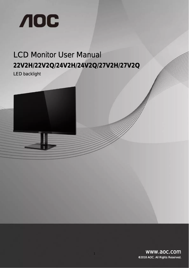 Page n°1 - Manuel utilisateur AOC Value-line 27V2H