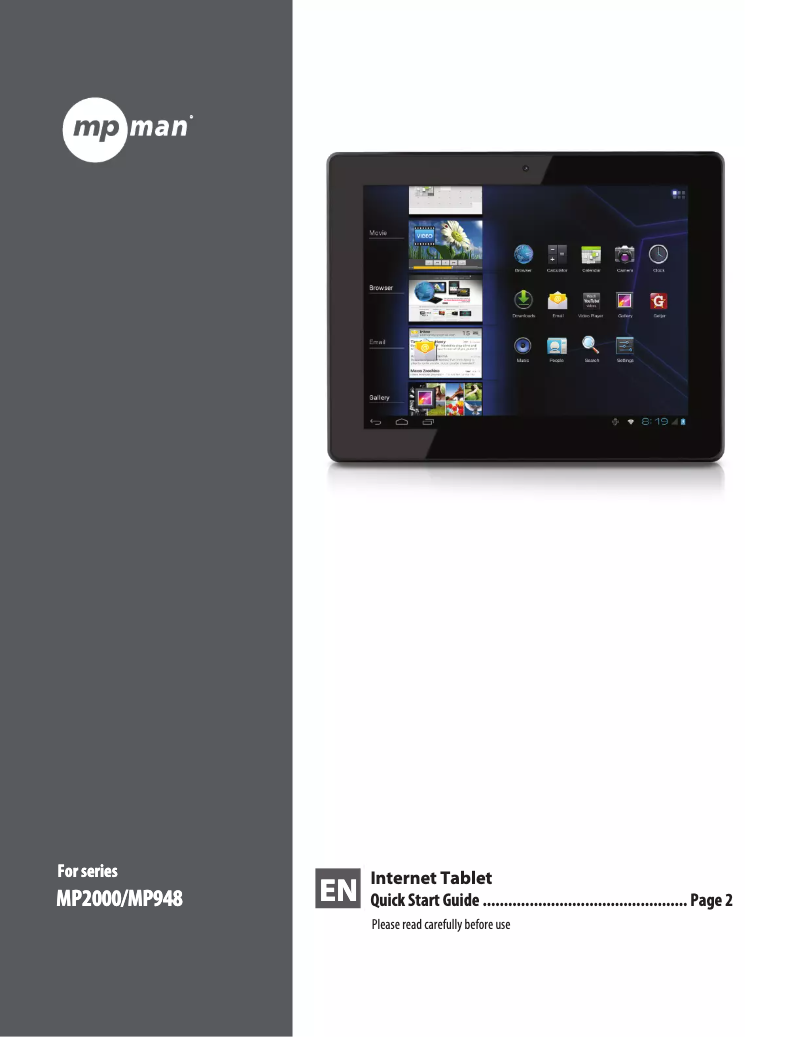 Página 1 del manual Manual de usuario Mpman MP2000