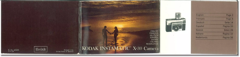Page 1 de la notice Manuel utilisateur Kodak Instamatic X-30