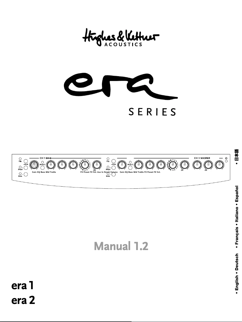 Page n°1 - Manuel utilisateur Hughes & Kettner ERA 1