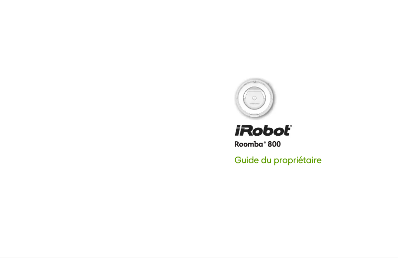 Imagen de la primera página del manual del dispositivo Roomba 800