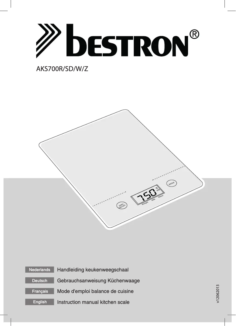 Page 1 de la notice Manuel utilisateur Bestron AKS700R