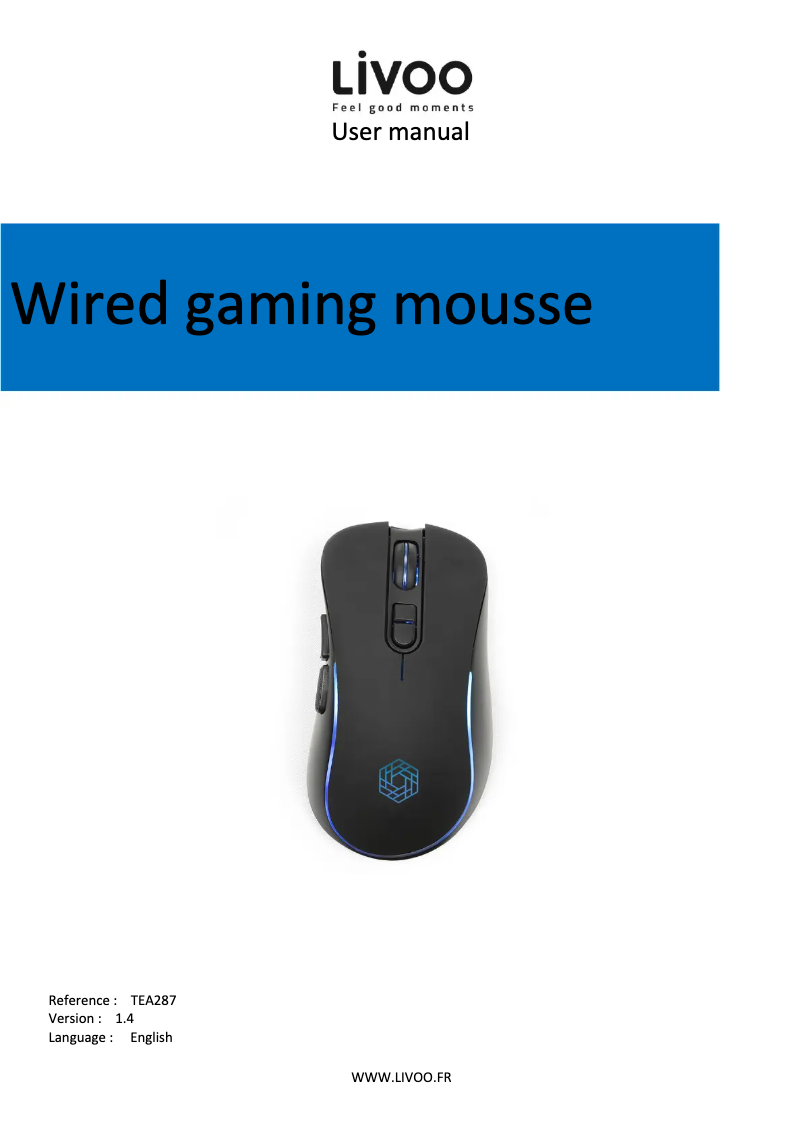 Page 1 de la notice Manuel utilisateur Livoo TEA287