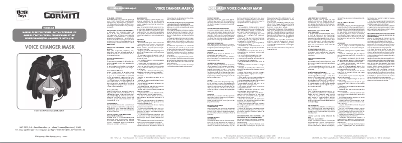 Image de la première page du manuel de l'appareil Voice Changer Mask