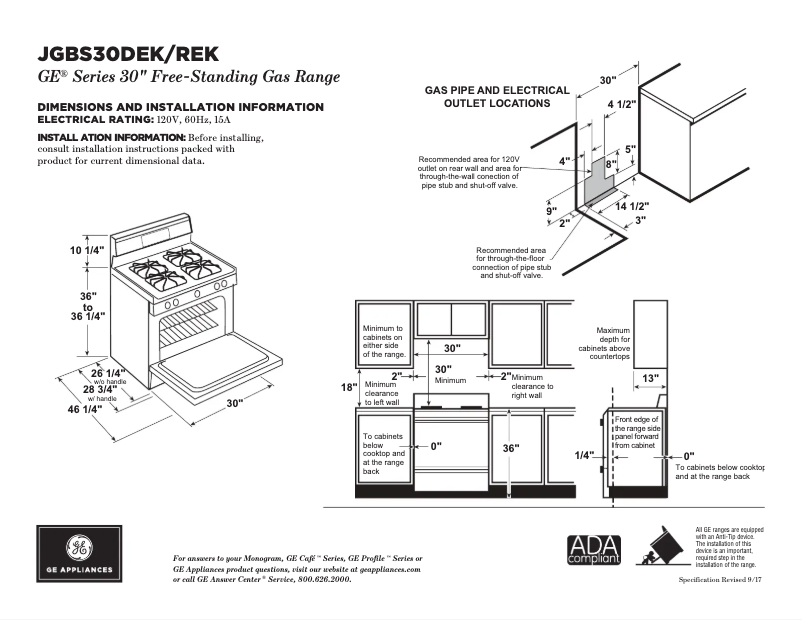 Image de la première page du manuel de l'appareil JGBS30DEKBB