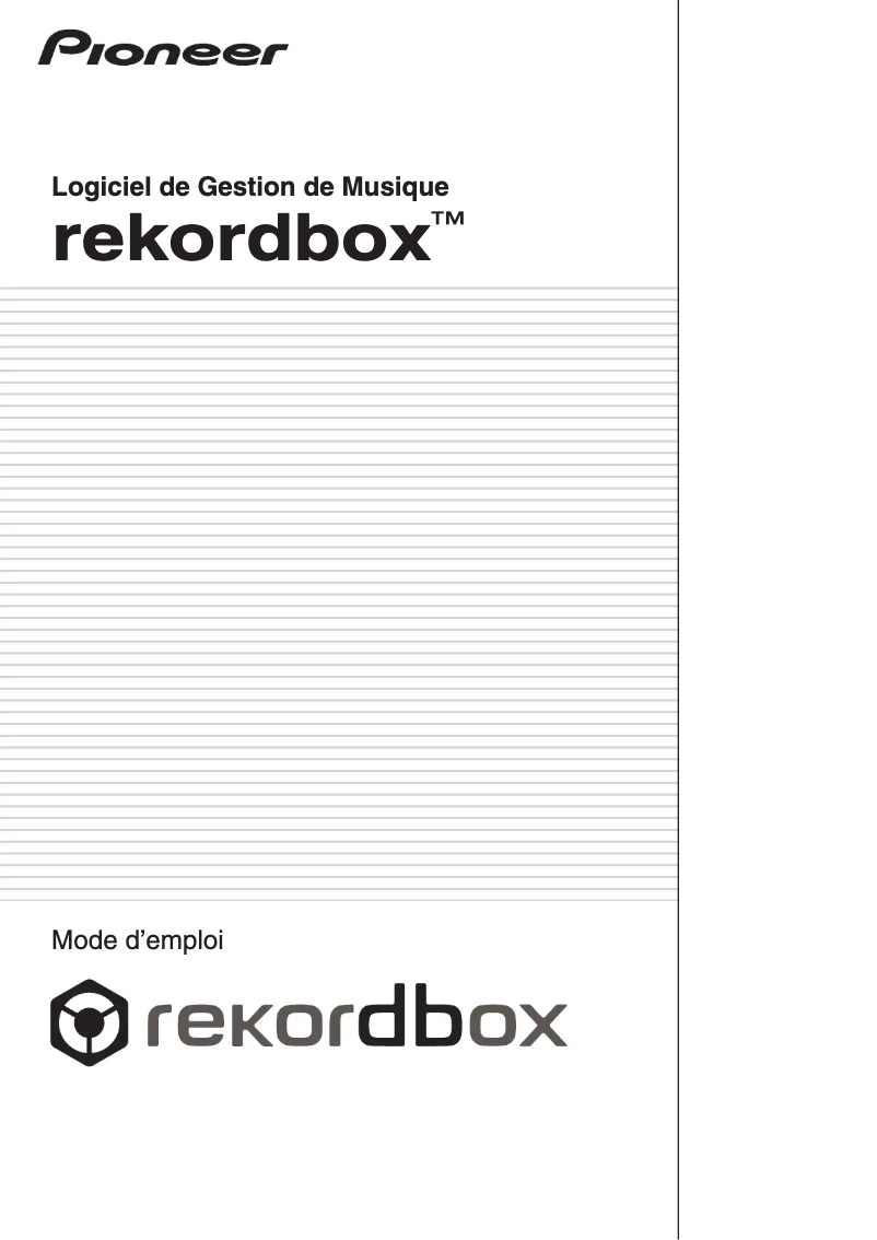 Page 1 de la notice Manuel utilisateur Pioneer CDJ-850