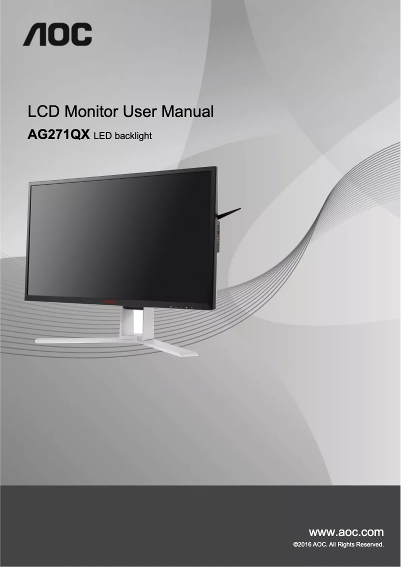 Page n°1 - Manuel utilisateur AOC Agon AG271QX