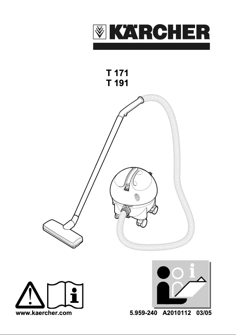 Page n°1 - Manuel utilisateur Kärcher T 171