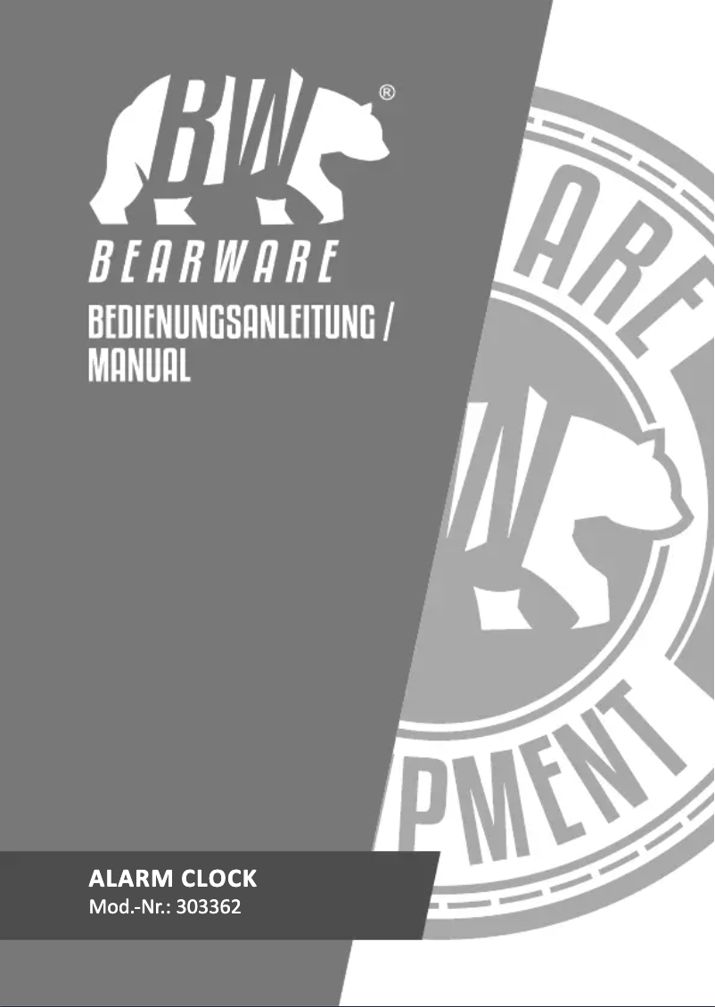 Page n°1 - Manuel utilisateur Bearware 303362