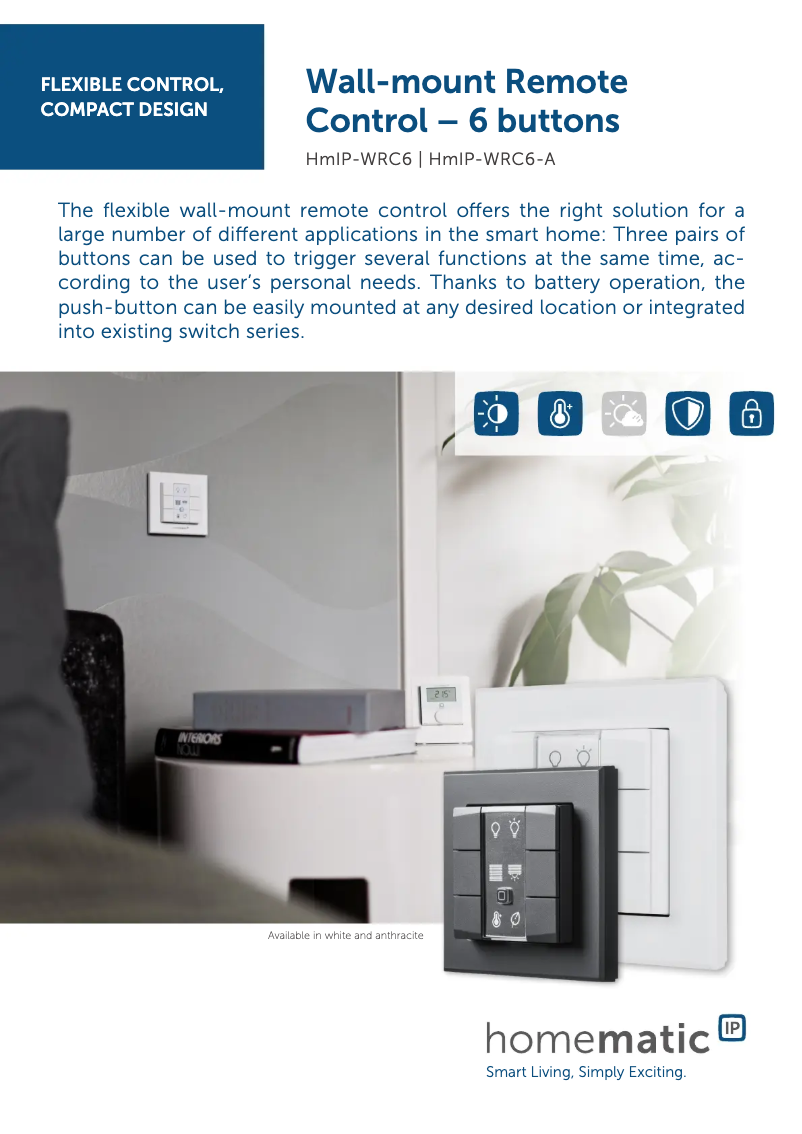 Página 1 del manual Ficha técnica Homematic IP HmIP-WRC6-A
