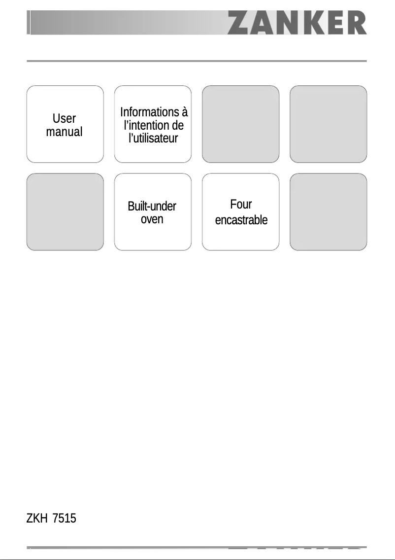 Image de la première page du manuel de l'appareil ZKH7515W