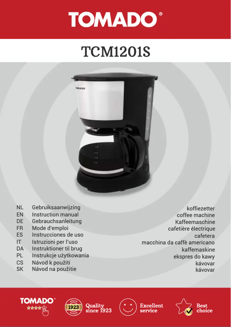 Page n°1 - Mode d'emploi Tomado TCM1201S