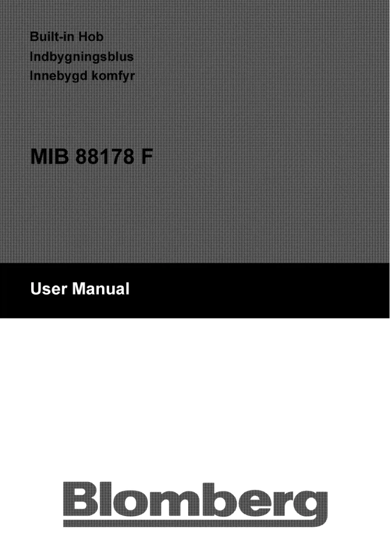 Page 1 de la notice Manuel utilisateur Blomberg MIB 88178 F