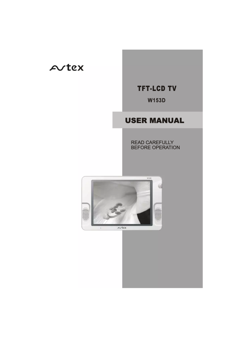 Page n°1 - Manuel utilisateur Avtex W153D