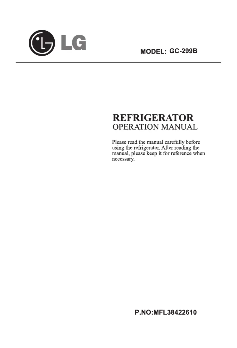 Page 1 de la notice Manuel utilisateur LG GC-299B