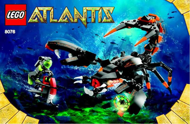 Page 1 de la notice Consignes visuelles Lego Atlantis 8076