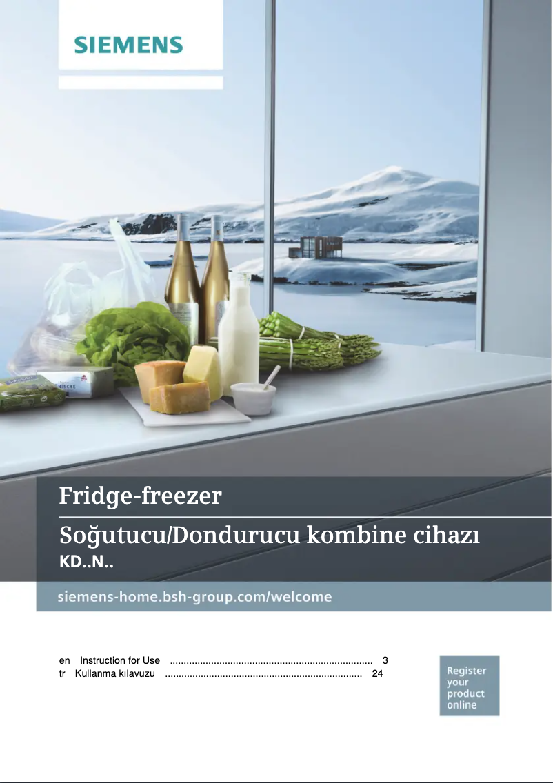 Page 1 de la notice Manuel utilisateur Siemens KD56NAWF0N