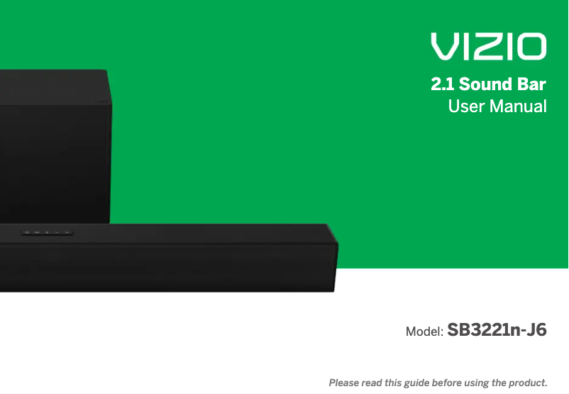 Página 1 del manual Manual de usuario VIZIO SB3221n-J6